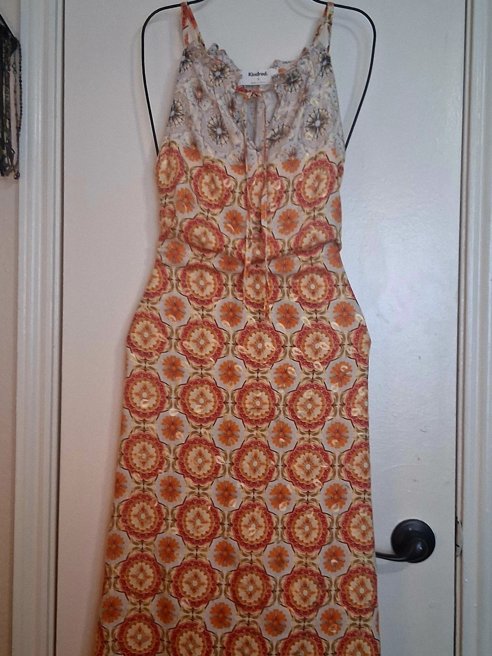 Kindred Spirit Orange Medallion Maxi Dress